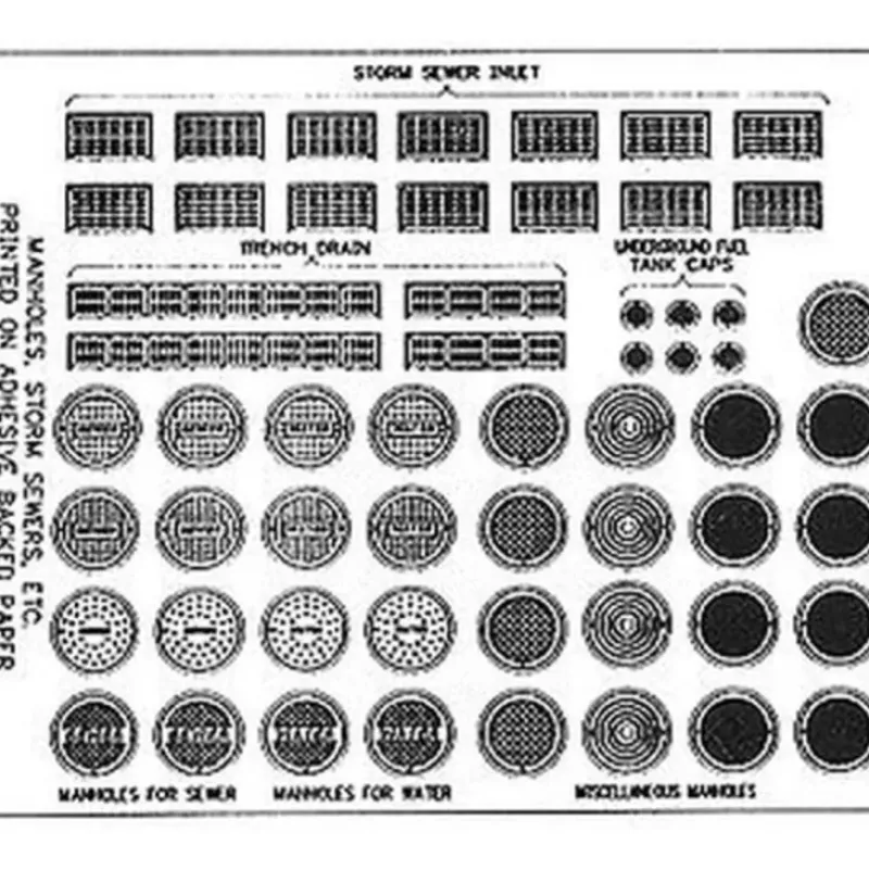 Trains|Blair Line 162 HO Manhole Covers & Storm Drains - Model Train Junction: Quality Parts and Art Supplies