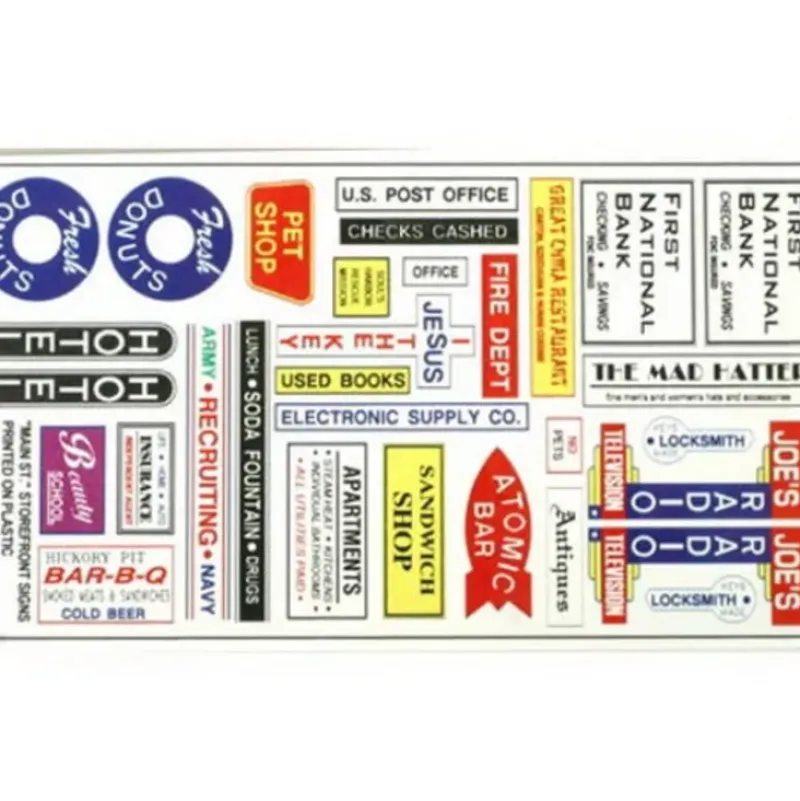 Trains|Blair Line 151 HO "Main Street" Storefront Signs Sheet (Pack of 2) - Model Train Junction: Quality Parts and Art Supplies