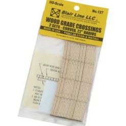 Trains|Blair Line 127 HO 21"-23" Radius Laser-Cut Curvd Wood Grade Crossing (Pack of 2) - Model Train Junction: Quality Parts and Art Supplies