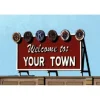 Trains|Blair Line 2528 HO, S, O Welcome to Yourtown Laser-Cut Billboard Kit - Model Train Junction: Quality Parts and Art Supplies