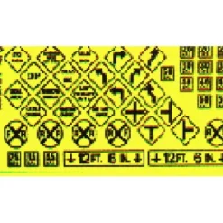 Trains|Blair Line 107 HO Scale Traffic Sings Warning Signs # 3 - Model Train Junction: Quality Parts and Art Supplies