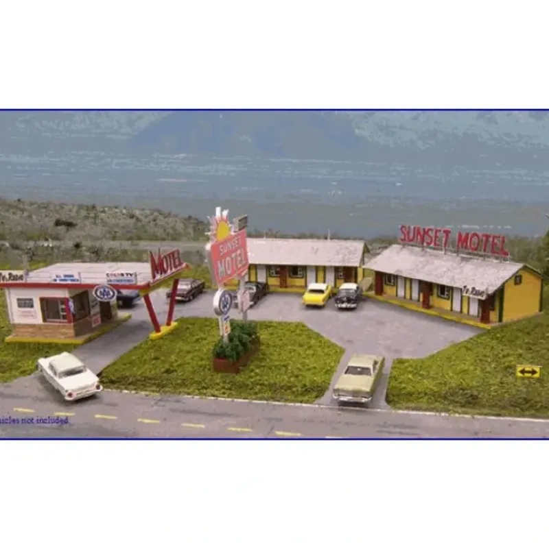 Trains|Blair Line 2001 HO Sunset Motel Laser-Cut Kit - Model Train Junction: Quality Parts and Art Supplies