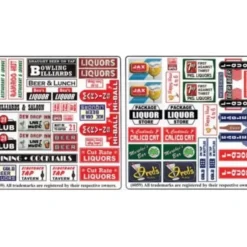 Trains|Blair Line 159 HO Tavern & Liquor Store Signs - Model Train Junction: Quality Parts and Art Supplies