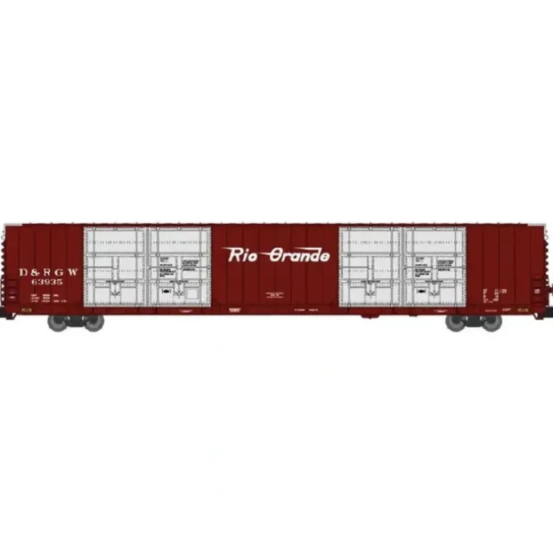 Blueford Shops, N Scale, 87345, 86 Quad Door Boxcar, Rio Grande, post-'74, #63936 - Model Train Junction: Quality Parts and Art Supplies Clearance