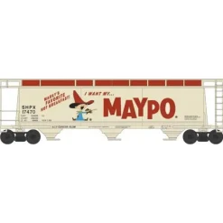 Bowser, 38146, N Scale, 3-Bay Cylindrical Covered Hopper, Maypo, #17470 - Model Train Junction: Quality Parts and Art Supplies Hot