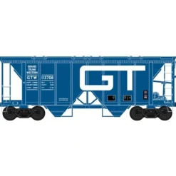 Bowser, HO Scale, 42754, 70-Ton 2-Bay Covered Hopper, Grand Trunk, #113739 - Model Train Junction: Quality Parts and Art Supplies New