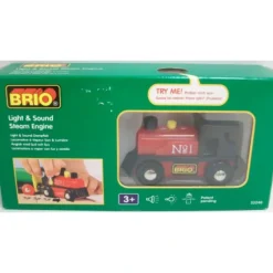 Trains|Brio 33240 Light & Sound Steam Engine - Model Train Junction: Quality Parts and Art Supplies