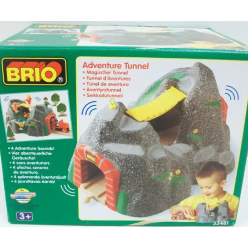 Trains|Brio 33481 Wooden & Plastic Adventure Tunnel Set - Model Train Junction: Quality Parts and Art Supplies