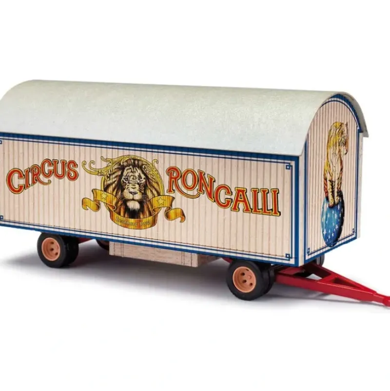 Trains|Busch 59966 HO Assembled Circus Roncalli Wooden Trailer with Round Roof - Model Train Junction: Quality Parts and Art Supplies