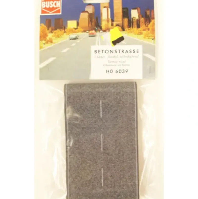 Trains|Busch 6039 HO Tarmac Road 1m long - Model Train Junction: Quality Parts and Art Supplies