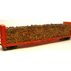 Trains|Chooch 7263 HO Walthers Series Canadian 50' Bulkhead Flatca Pulpwood Load - Model Train Junction: Quality Parts and Art Supplies