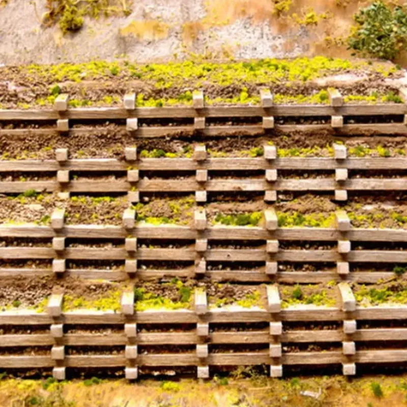 Trains|Chooch Enterprises 8317 HO Stepped Timber Retaining Wall Large - Model Train Junction: Quality Parts and Art Supplies