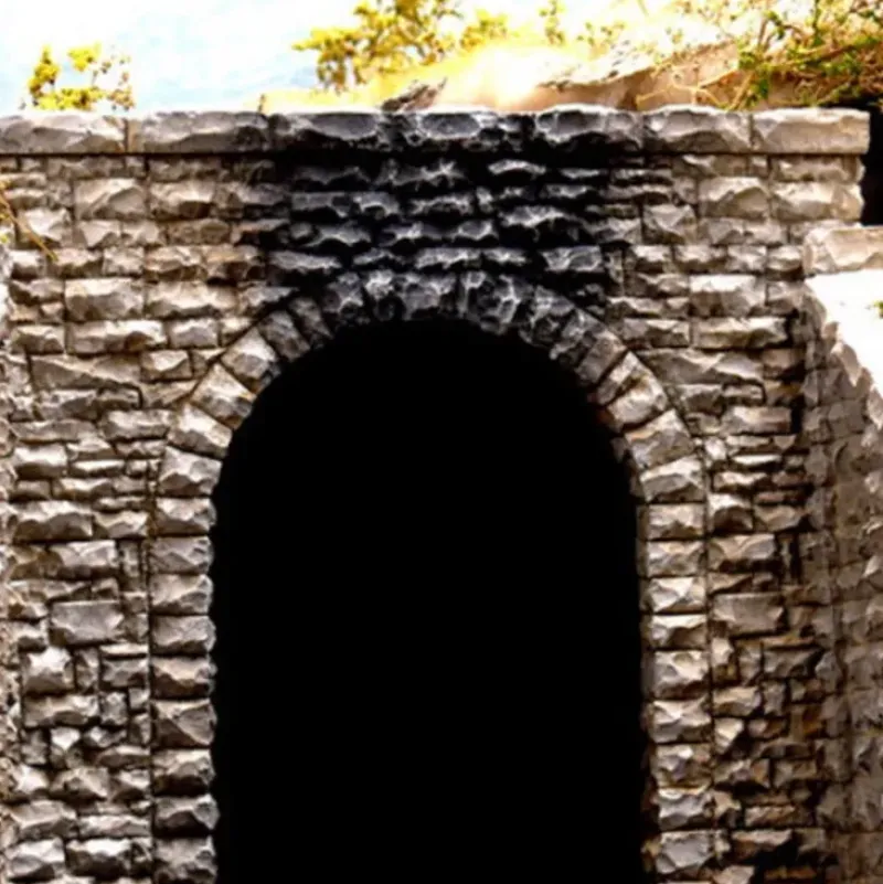 Trains|Chooch Enterprises 9760 N Single-Track Random Stone Tunnel Portal 2-Piece Set - Model Train Junction: Quality Parts and Art Supplies