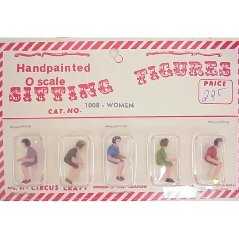 Trains|Circus Craft 1008 O Handpainted Assorted Women Sitting Figures (Set of 5) - Model Train Junction: Quality Parts and Art Supplies
