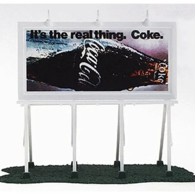 Trains|Coca-Cola 8256 HO Its the Real Thing Billboard - Model Train Junction: Quality Parts and Art Supplies