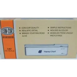 Trains|Con-Cor 8404 HO 40' Smooth Container Hapag Lloyd 3pk - Model Train Junction: Quality Parts and Art Supplies