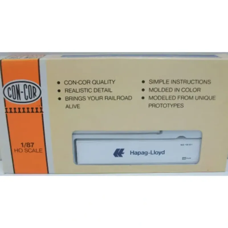 Trains|Con-Cor 8404 HO 40' Smooth Container Hapag Lloyd 3pk - Model Train Junction: Quality Parts and Art Supplies