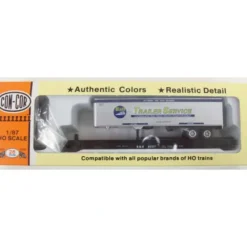 Trains|Con-Cor 9185 HO B&O 54' Trailer and Flatcar - Model Train Junction: Quality Parts and Art Supplies