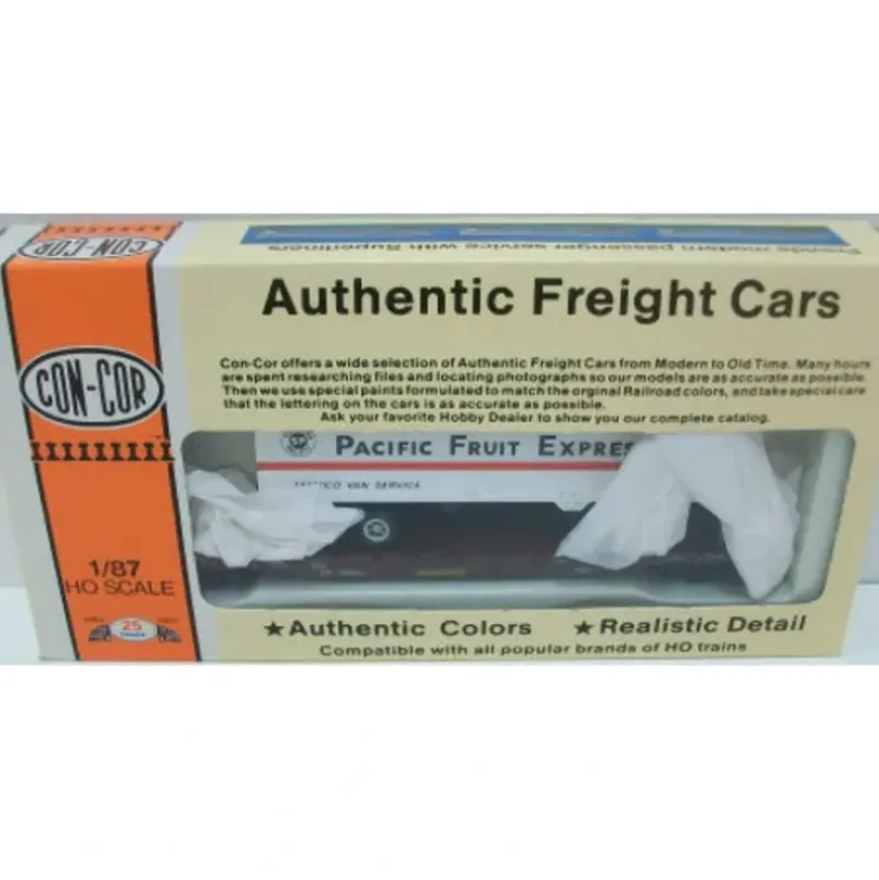 Trains|Con-Cor 0001-009154 HO Pacific Fruit Express 54' Flatcar W/Trailer Kit - Model Train Junction: Quality Parts and Art Supplies