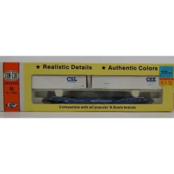 Trains|Con-Cor 001-603103 N Scale CSX Twin-Stack Container Car #620523 - Model Train Junction: Quality Parts and Art Supplies