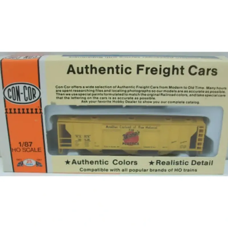 Trains|Con-Cor 9530 PS-2 3 Bay Cov Hopper Kit Warp's Plastics - Model Train Junction: Quality Parts and Art Supplies