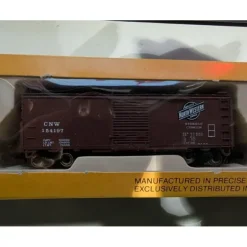 Trains|Con-Cor 0001-01004T N Scale CNW 40' Steel Boxcar #154197 - Model Train Junction: Quality Parts and Art Supplies