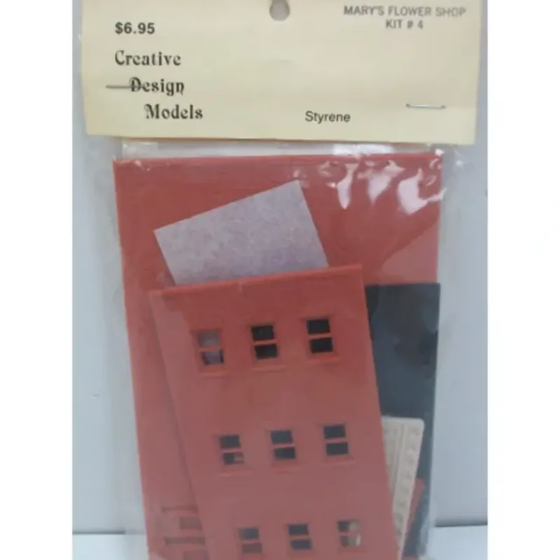 Trains|Creative Design Models 4 HO Mary's Flower Shop Building Kit - Model Train Junction: Quality Parts and Art Supplies