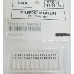 Trains|Creative Modle Associates 1011 HO Mileposts Markers 1-50 - Model Train Junction: Quality Parts and Art Supplies