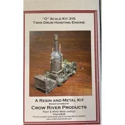 Trains|Crow River Products 315 O Scale Twin Drum Hoisting Engine Building Kit - Model Train Junction: Quality Parts and Art Supplies