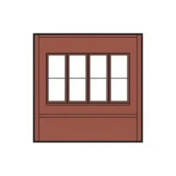 Trains|DPM 301-43 HO Dock Level Wall Sections w/Victorian Window Kit - Model Train Junction: Quality Parts and Art Supplies
