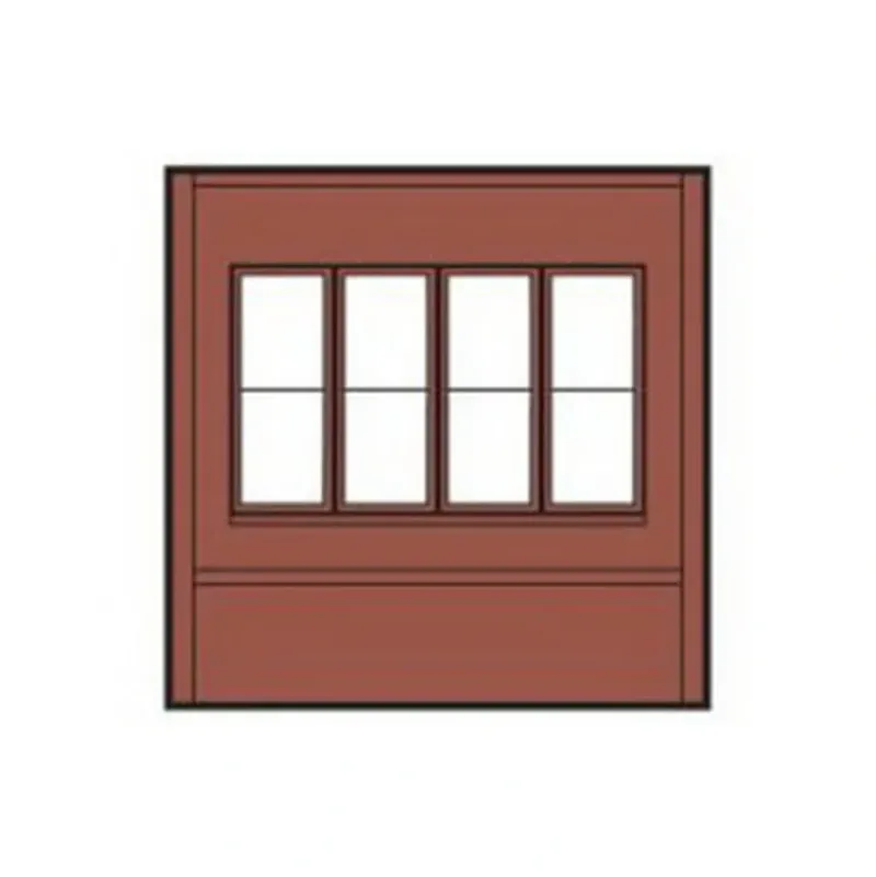 Trains|DPM 301-43 HO Dock Level Wall Sections w/Victorian Window Kit - Model Train Junction: Quality Parts and Art Supplies