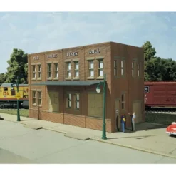 Trains|DPM 10600 HO Laube's Linen Mill 6-3/4" W x 3-1/4" D x 4-1/4" H Building Kit - Model Train Junction: Quality Parts and Art Supplies