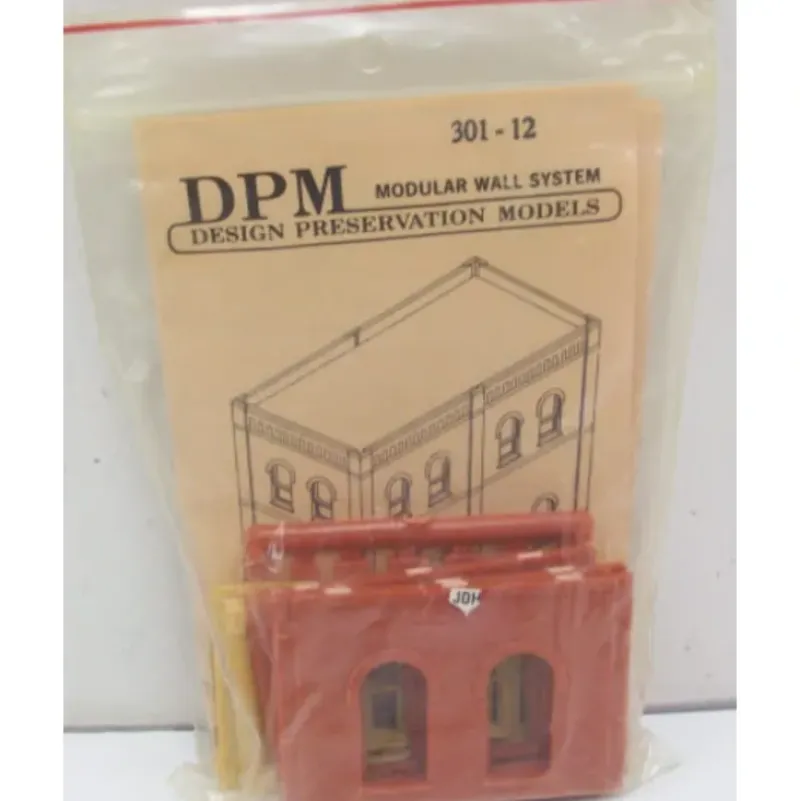 Trains|DPM 301-12 HO One-Story Wall Sections With Arched Window Building Kit - Model Train Junction: Quality Parts and Art Supplies