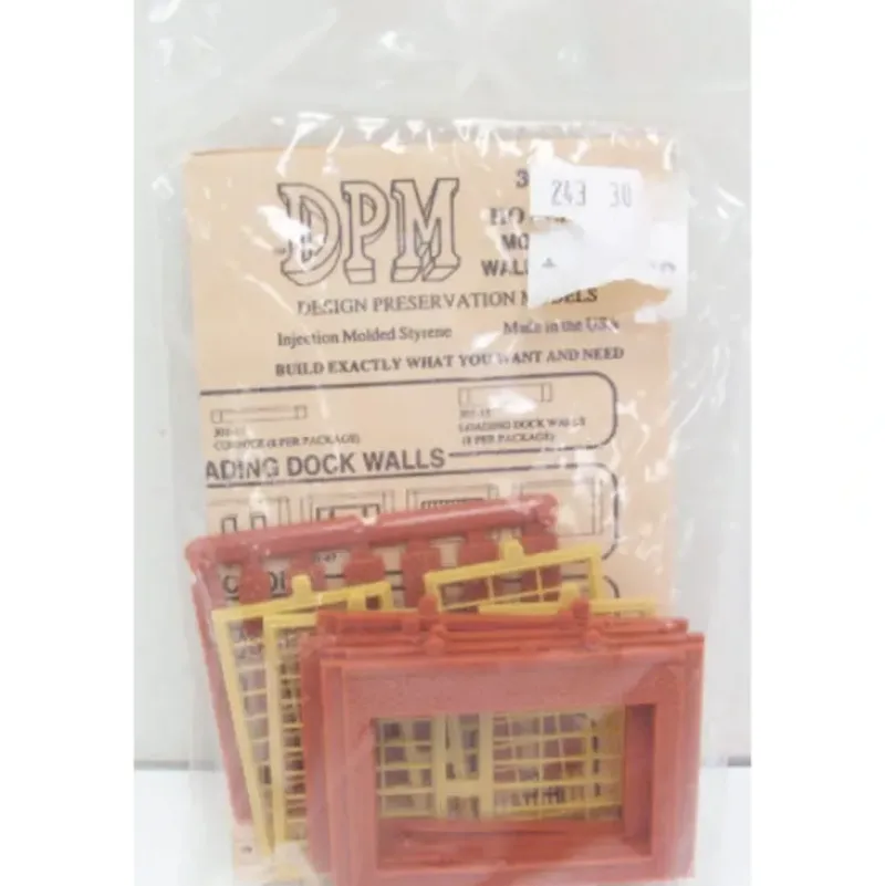 Trains|DPM 301-75 HO One-Story Wall Sections W/Steel Sash Window Kit - Model Train Junction: Quality Parts and Art Supplies