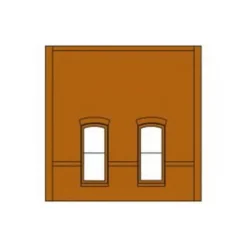 Trains|DPM 301-34 HO Street Level Wall Sections w/Rectangular Windows Kit - Model Train Junction: Quality Parts and Art Supplies