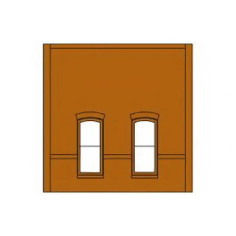 Trains|DPM 301-34 HO Street Level Wall Sections w/Rectangular Windows Kit - Model Train Junction: Quality Parts and Art Supplies