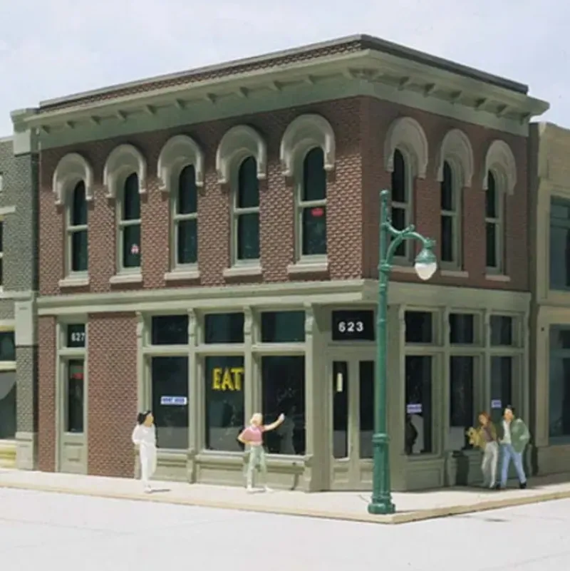 Trains|DPM 11500 HO The Other Corner Caf Building Kit - Model Train Junction: Quality Parts and Art Supplies