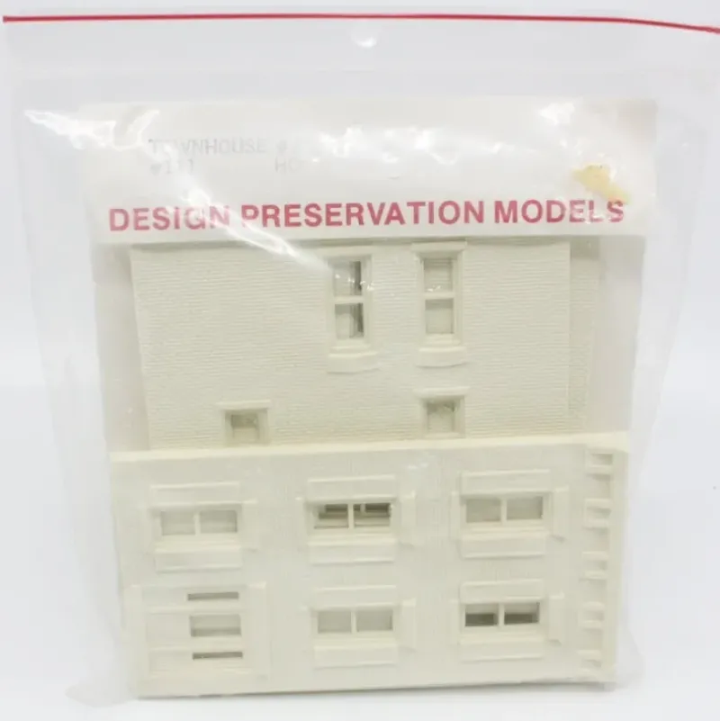 Trains|DPM 11100 HO Townhouse #3 Structures 2-1/2" W x 4-1/4" D x 4-7/8" H Building Kit - Model Train Junction: Quality Parts and Art Supplies