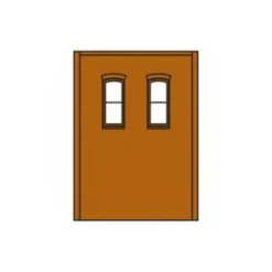 Trains|DPM 301-39 HO Two-Story Wall Sections with 2 2nd-Story Rectangular Windows Kit - Model Train Junction: Quality Parts and Art Supplies