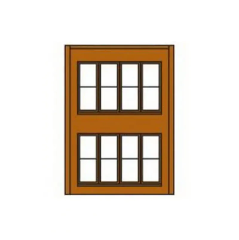Trains|DPM 301-44 HO Two-Story Wall Sections w/Victorian Windows Kit (Pack of 4) - Model Train Junction: Quality Parts and Art Supplies