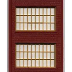 Trains|DPM 301-74 HO Two-Story Wall Sections W/2 Steel Sash Windows Kit - Model Train Junction: Quality Parts and Art Supplies