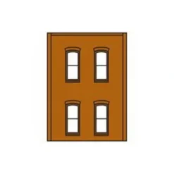 Trains|DPM 301-38 HO Two-Story Wall Sections With 4 Rectangular Windows Kit - Model Train Junction: Quality Parts and Art Supplies