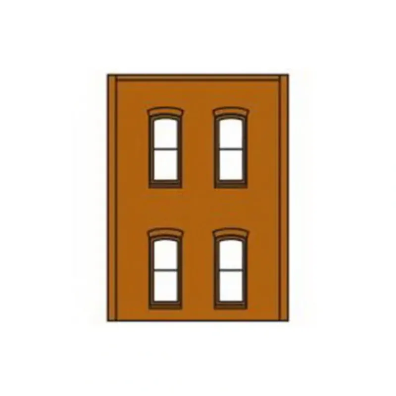 Trains|DPM 301-38 HO Two-Story Wall Sections With 4 Rectangular Windows Kit - Model Train Junction: Quality Parts and Art Supplies