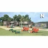 Trains|DPM 66100 N Scale Olsen Feeds & Larsen's Implement Building Kit - Model Train Junction: Quality Parts and Art Supplies