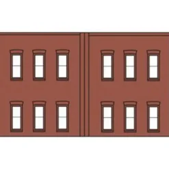 Trains|DPM 60122 N Two-Story 12 Window Kit (Pack of 3) - Model Train Junction: Quality Parts and Art Supplies