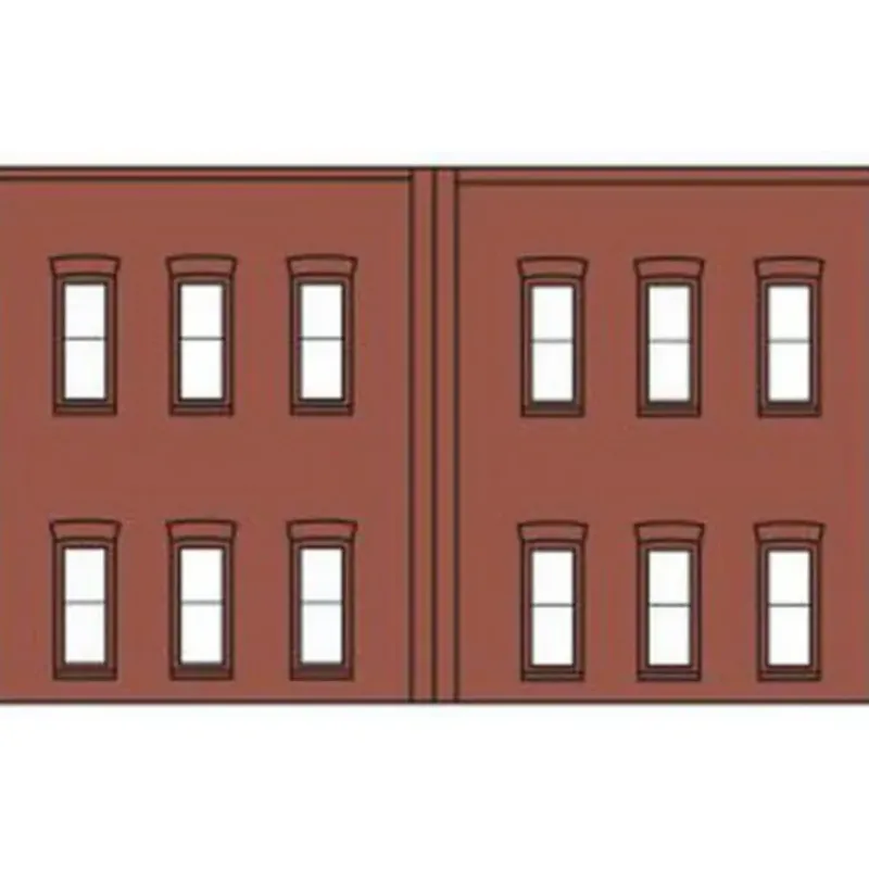 Trains|DPM 60122 N Two-Story 12 Window Kit (Pack of 3) - Model Train Junction: Quality Parts and Art Supplies