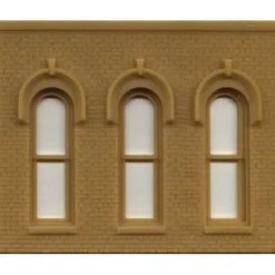 Trains|DPM 90102 O Arched Window Walls (Pack of 2) - Model Train Junction: Quality Parts and Art Supplies