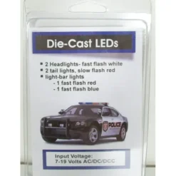 Trains|Evan Designs PSL18 Die-Cast Police Car LED Lights - Model Train Junction: Quality Parts and Art Supplies