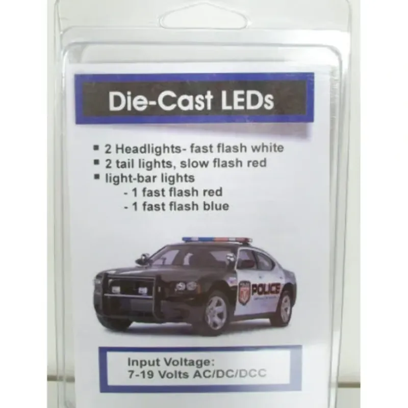 Trains|Evan Designs PSL18 Die-Cast Police Car LED Lights - Model Train Junction: Quality Parts and Art Supplies