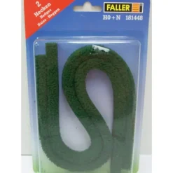 Trains|Faller 181448 HO 19" Long Medium Green Hedges (Pack of 2) - Model Train Junction: Quality Parts and Art Supplies